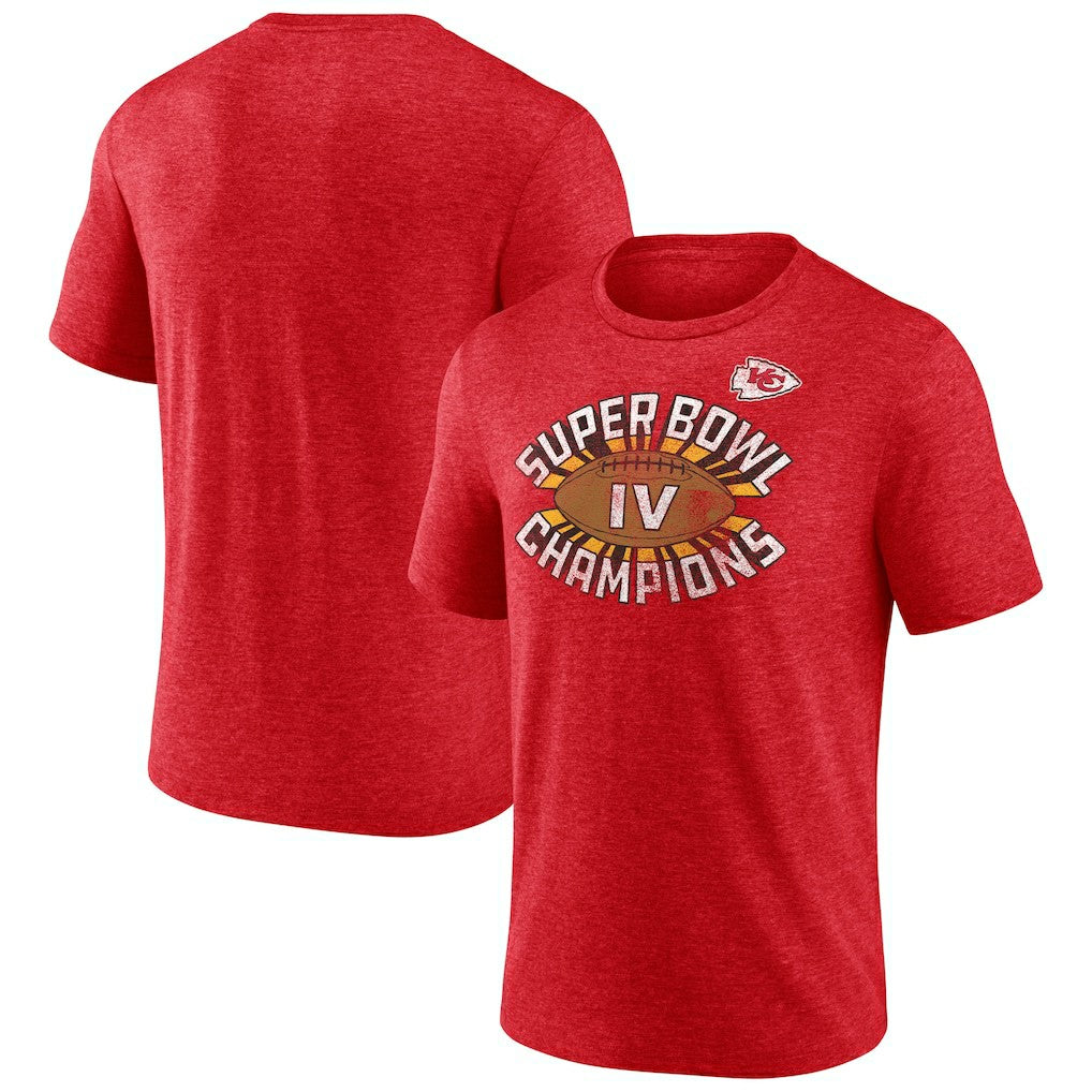 Hometown Old-Fashioned Super Bowl IV s Tri-Blend T-Shirt - Kansas City Chiefs