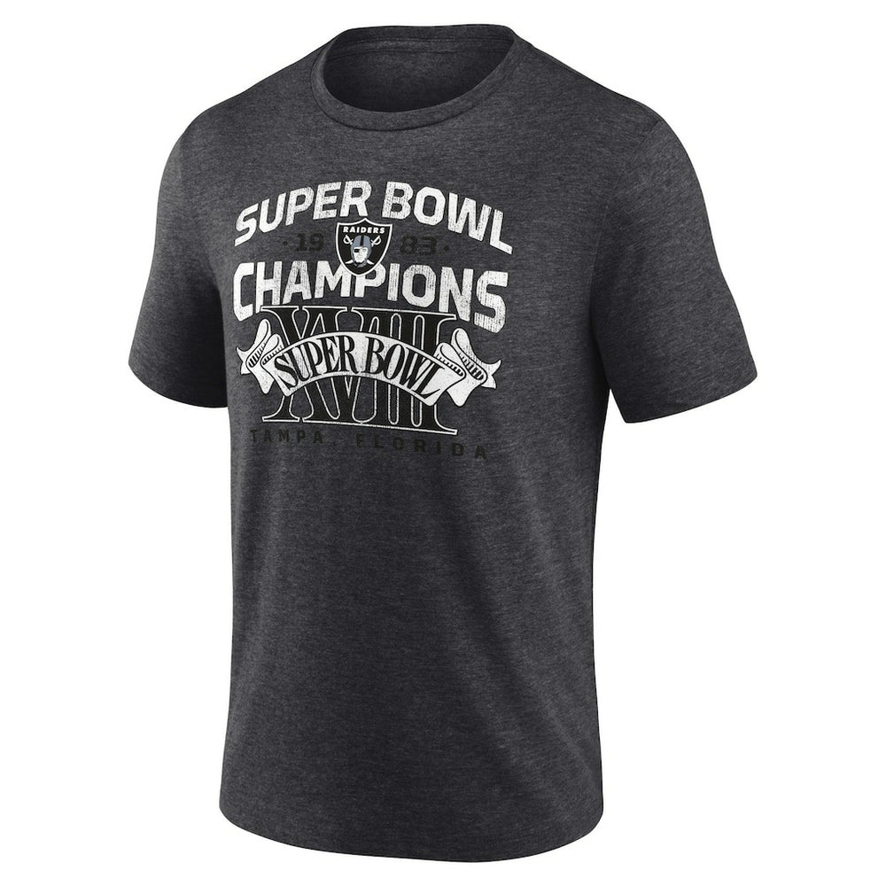 Hometown Old-Fashioned Super Bowl XVIII s Tri-Blend T-Shirt - Las Vegas Raiders