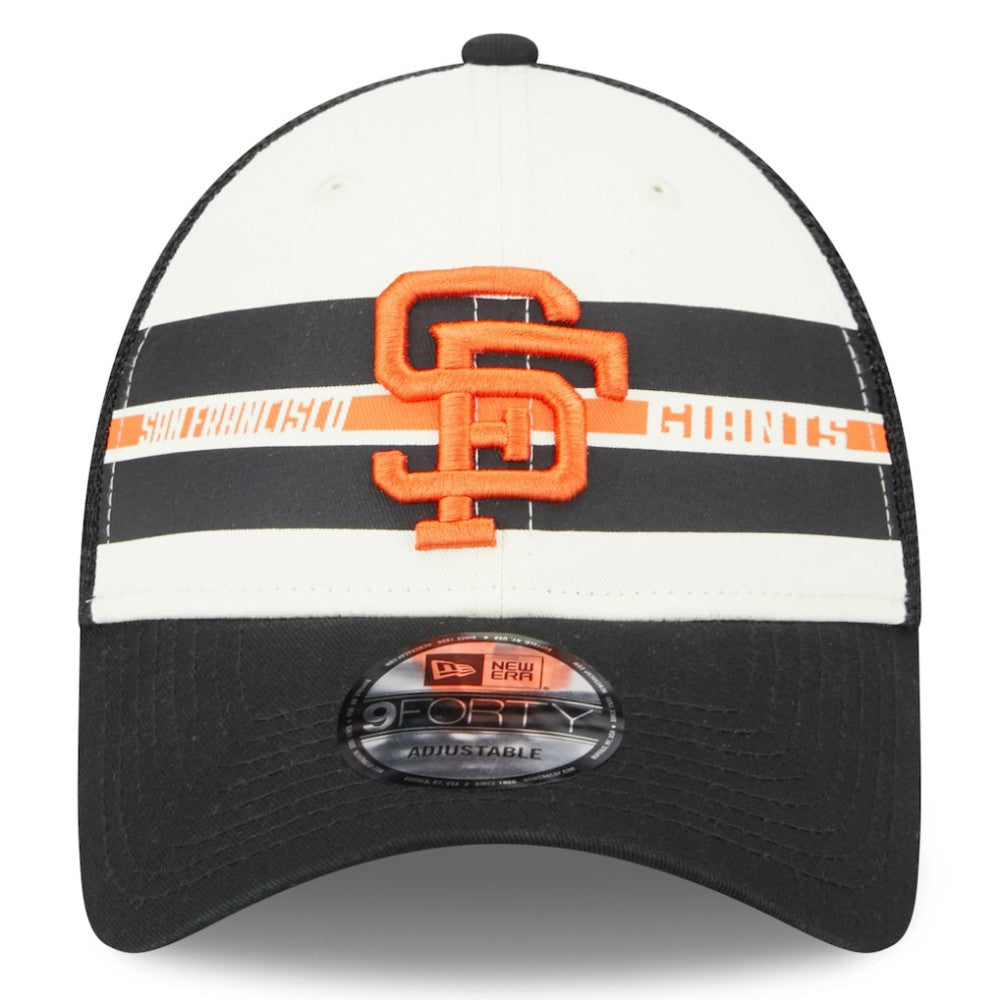 MLB San Francisco Giants New Era Team Stripe Trucker 9FORTY Snapback Hat