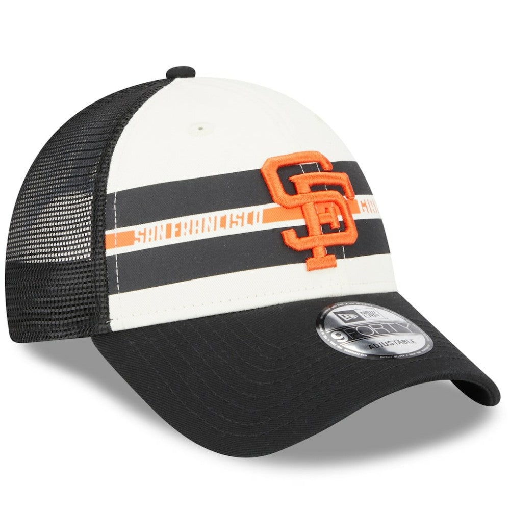 MLB San Francisco Giants New Era Team Stripe Trucker 9FORTY Snapback Hat