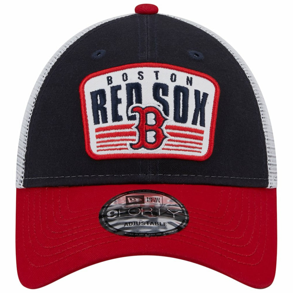 MLB Boston Red Sox New Era Two-Tone Patch 9FORTY Snapback Hat
