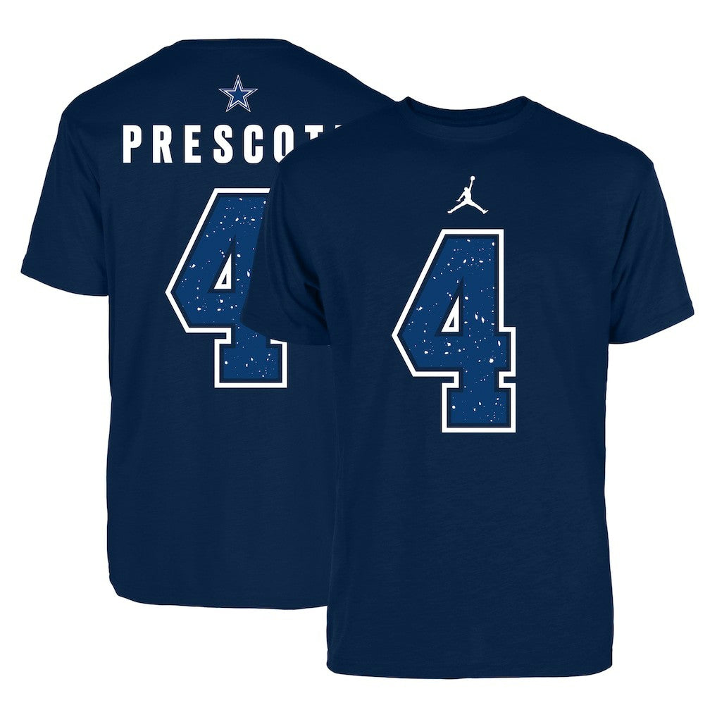 Dak Prescott  Jordan Brand Name & Number T-Shirt - Dallas Cowboys