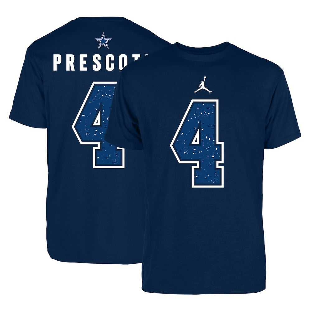 Dak Prescott  Jordan Brand Name & Number T-Shirt - Dallas Cowboys