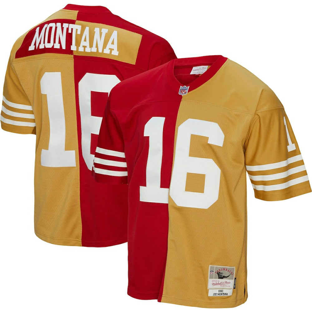 Joe Montana  1990 Split Legacy Replica Jersey - San Francisco 49ers