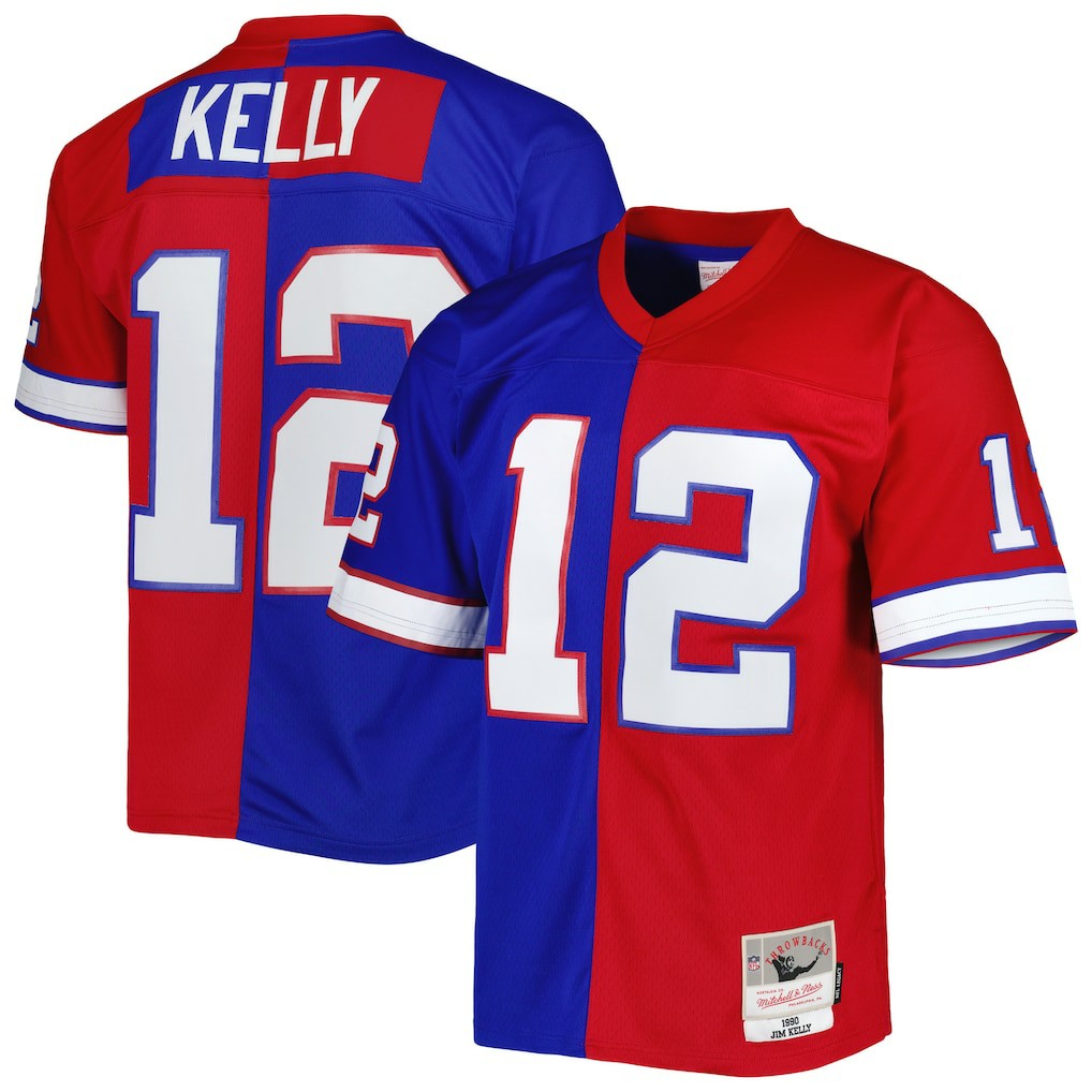 Jim Kelly  1990 Split Legacy Replica Jersey - Buffalo Bills