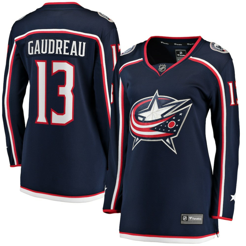NHL Navy Johnny Gaudreau Columbus Blue Jackets Fanatics Women's Breakaway Player Jersey