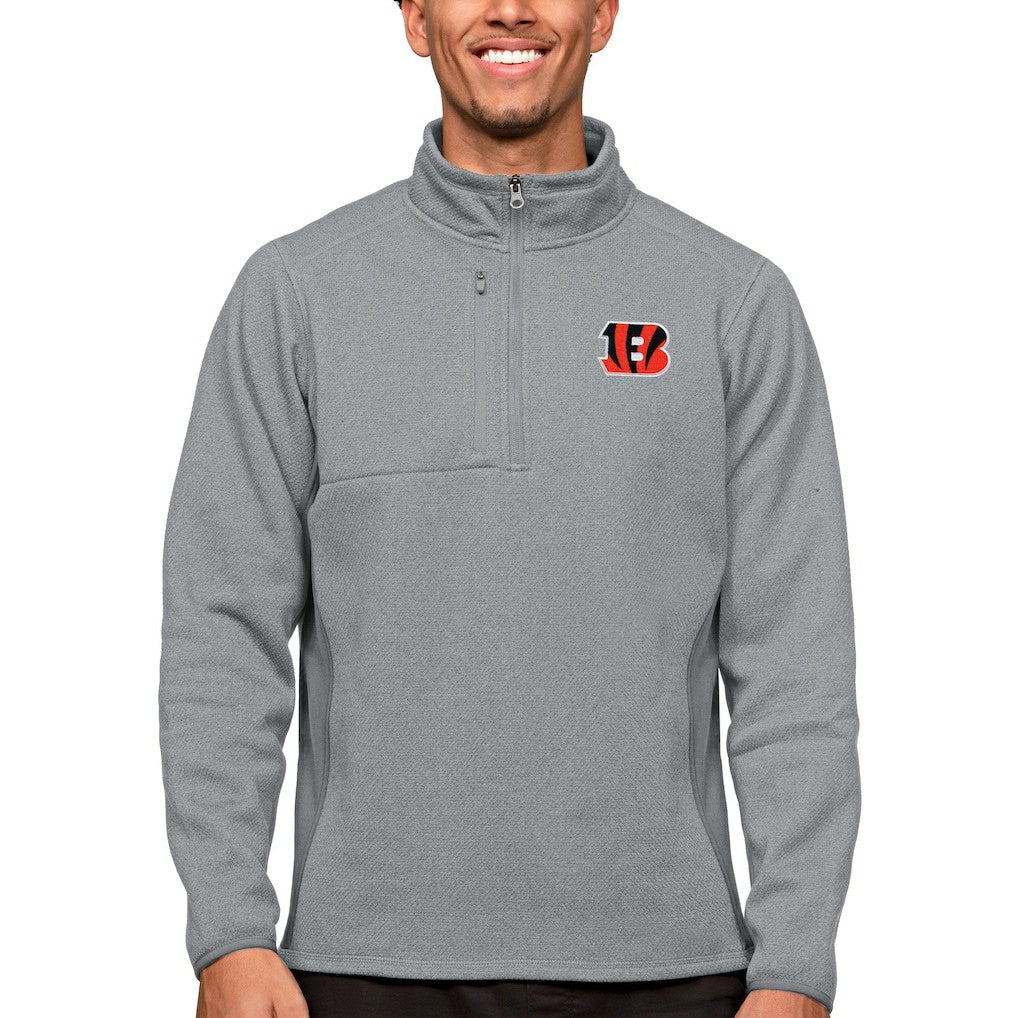 Antigua Course Quarter-Zip Pullover Top - Cincinnati Bengals