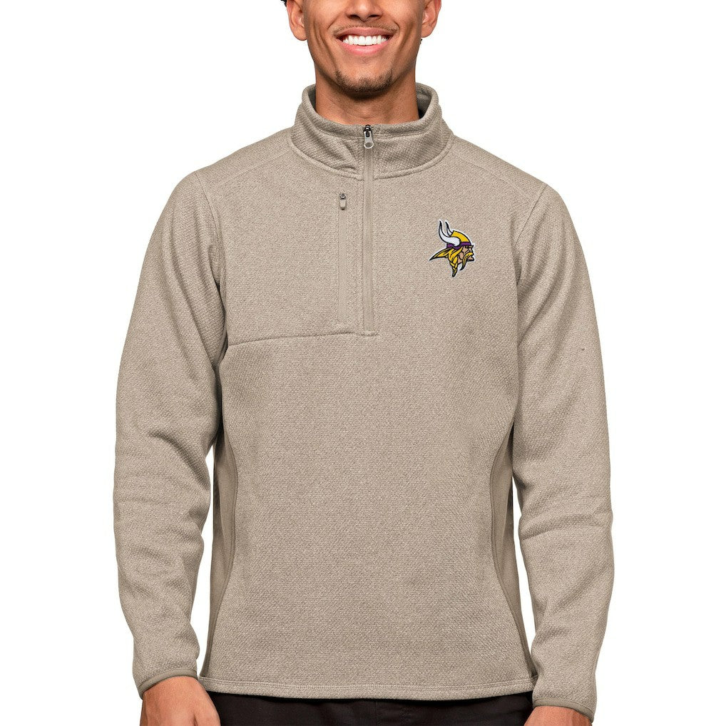 Antigua Course Quarter-Zip Pullover Top - Minnesota Vikings