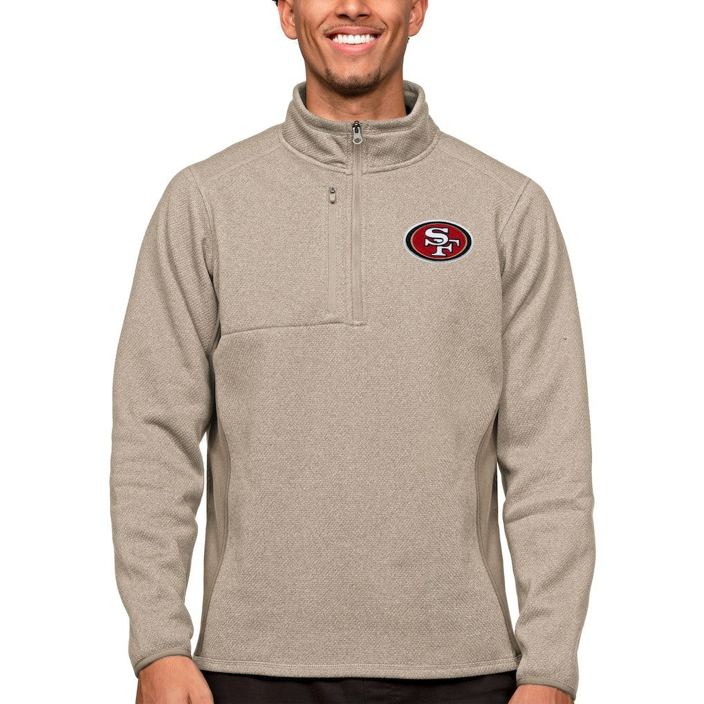 Antigua Course Quarter-Zip Pullover Top - San Francisco 49ers