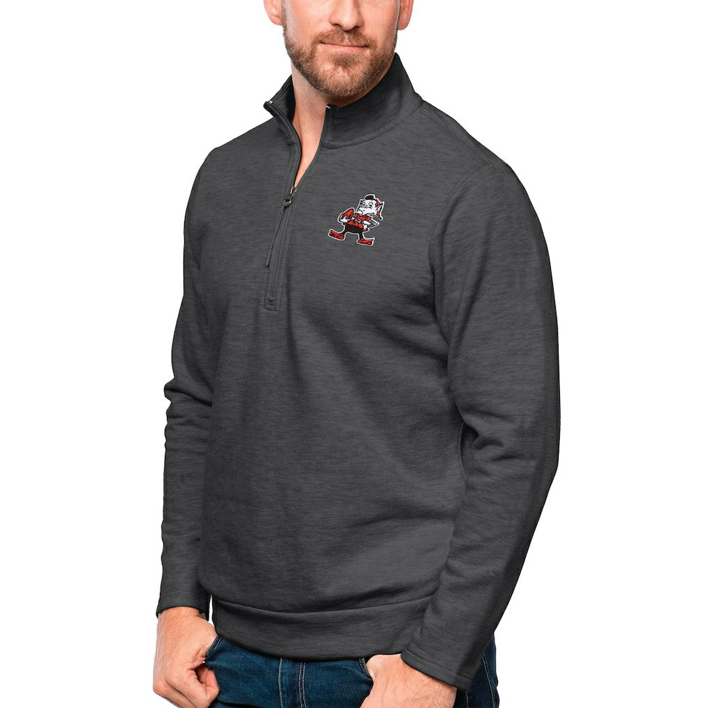Antigua Gambit Quarter-Zip Pullover Top - Cleveland Browns