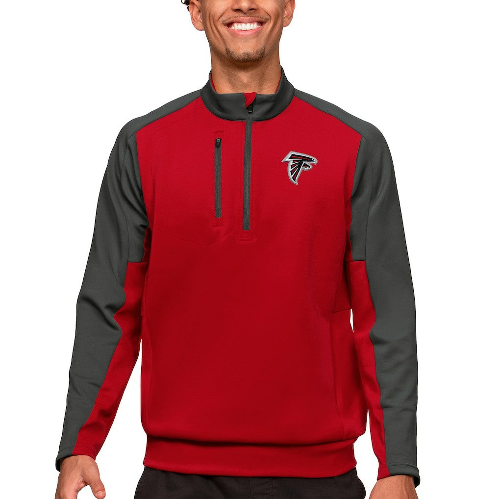 Antigua Team Quarter-Zip Pullover Top - Atlanta Falcons