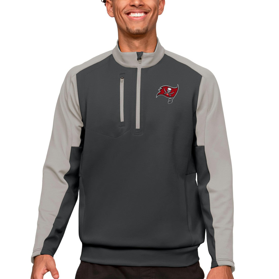 Antigua Team Quarter-Zip Pullover Top - Tampa Bay Buccaneers