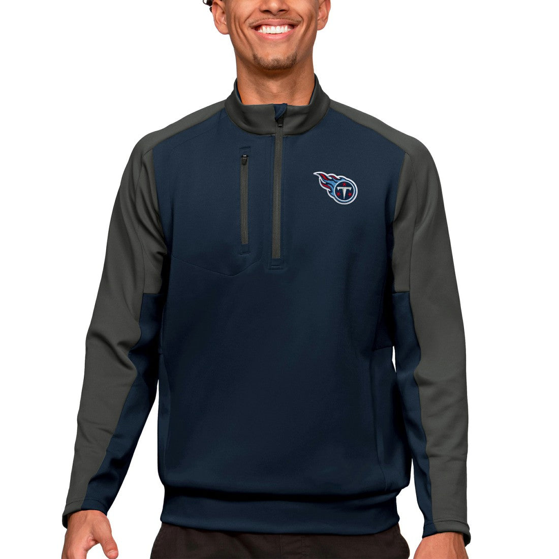 Antigua Team Quarter-Zip Pullover Top - Tennessee Titans