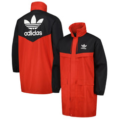 Manchester United Originals Hoodie Full-Zip Bench Jacket - Adidas Red/Black