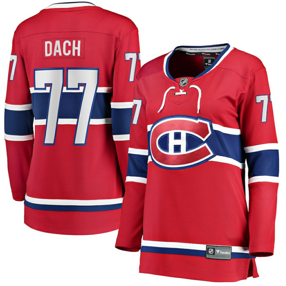 NHL Red Kirby Dach Montreal Canadiens Fanatics Women's Home Breakaway Player Jersey