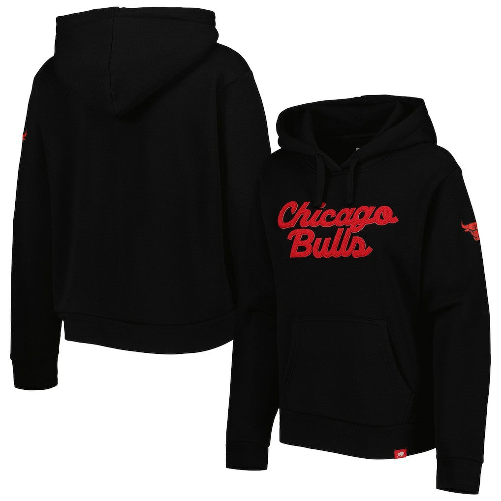 NBA Chicago Bulls Sportiqe Women's Leona Ava Fleece Tri-Blend Pullover Hoodie