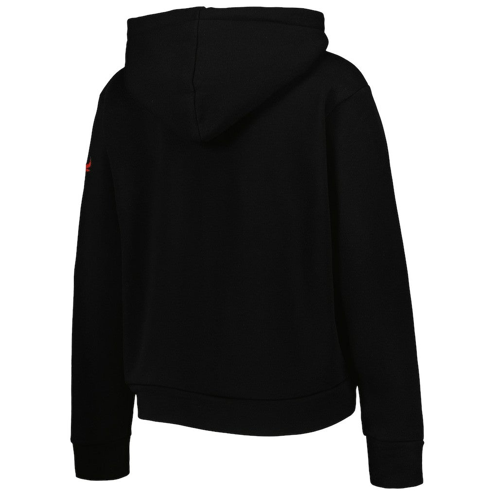 NBA Chicago Bulls Sportiqe Women's Leona Ava Fleece Tri-Blend Pullover Hoodie
