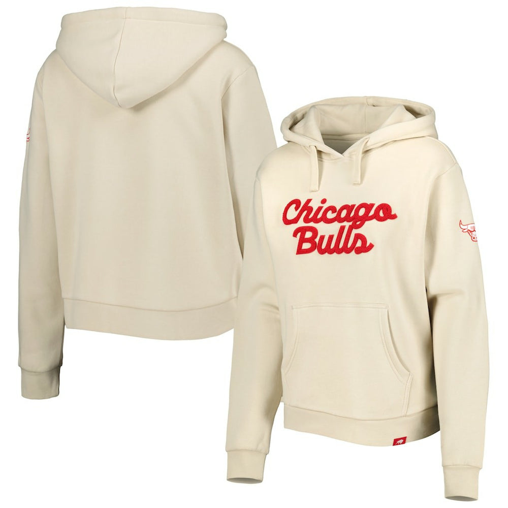 NBA Chicago Bulls Sportiqe Women's Leona Ava Fleece Tri-Blend Pullover Hoodie