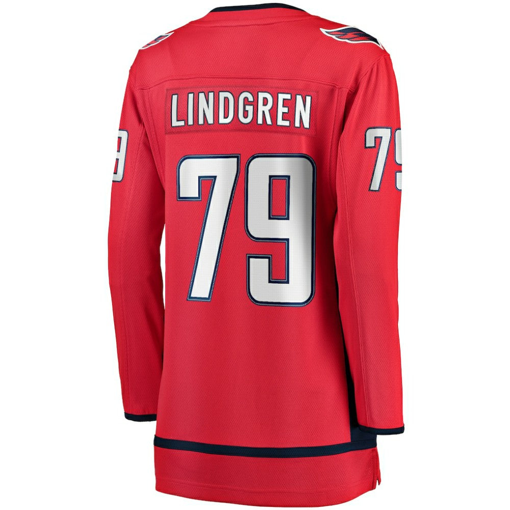 NHL Red Charlie Lindgren Washington Capitals Fanatics Women's Home Breakaway Player Jersey