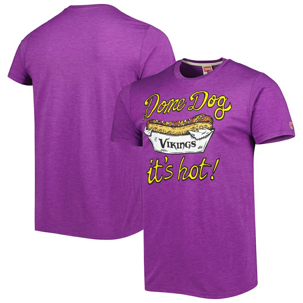 Homage Dome Dog Hyper Local Tri-Blend T-Shirt - Minnesota Vikings