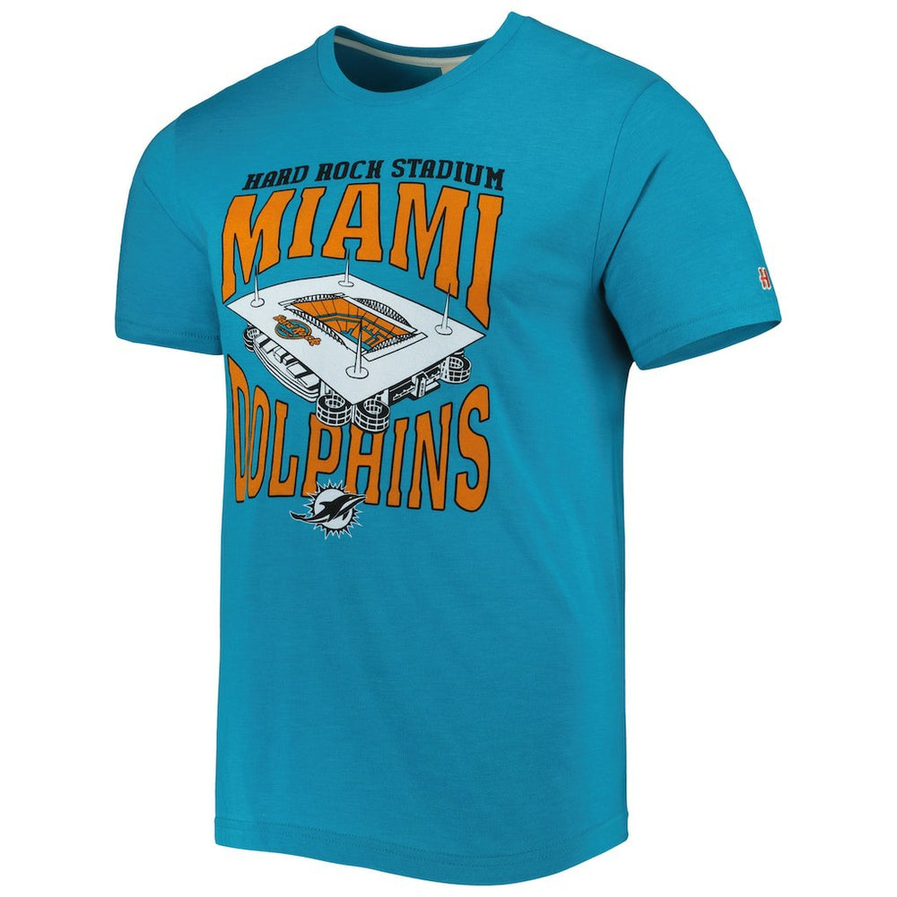 Homage Stadium Tri-Blend T-Shirt - Miami Dolphins