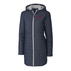 MLB Philadelphia Phillies Cutter & Buck Women's Rainier Primaloft Eco Full-Zip Hoodie Long Coat