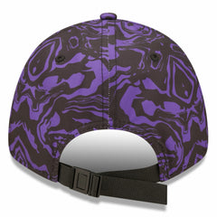 Tottenham Hotspur New Era Allover Print 9FORTY Adjustable Hat - New Era Black/Purple
