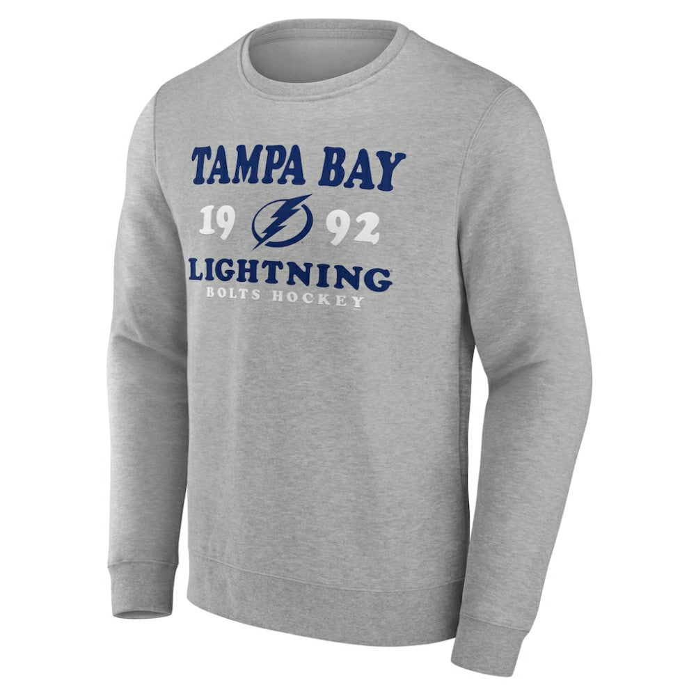 NHL Heather Charcoal Tampa Bay Lightning Fanatics Fierce Competitor Pullover Sweatshirt