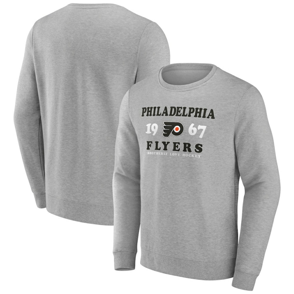 NHL Heather Charcoal Philadelphia Flyers Fanatics Fierce Competitor Pullover Sweatshirt