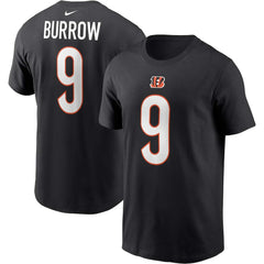 Joe Burrow  Player Name & Number T-Shirt - Cincinnati Bengals