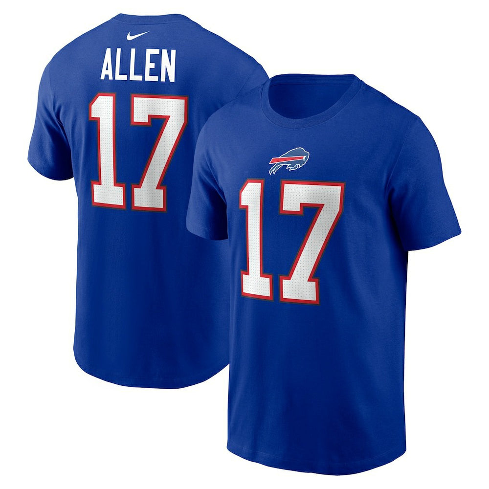 Josh Allen  Player Name & Number T-Shirt - Buffalo Bills