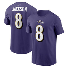 Lamar Jackson  Player Name & Number T-Shirt - Baltimore Ravens
