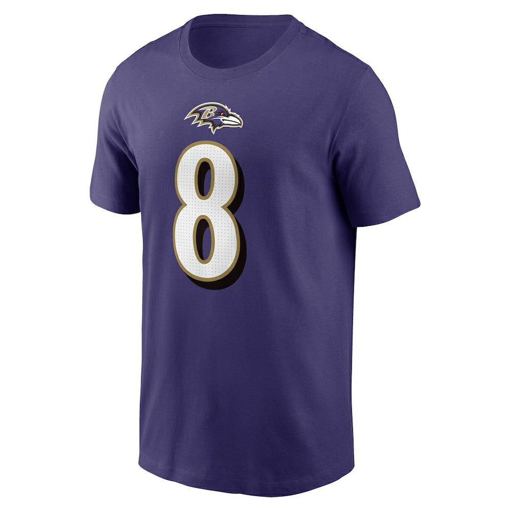 Lamar Jackson  Player Name & Number T-Shirt - Baltimore Ravens