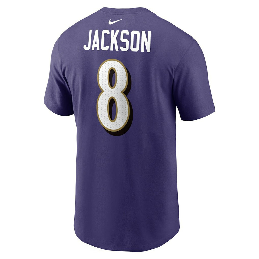 Lamar Jackson  Player Name & Number T-Shirt - Baltimore Ravens
