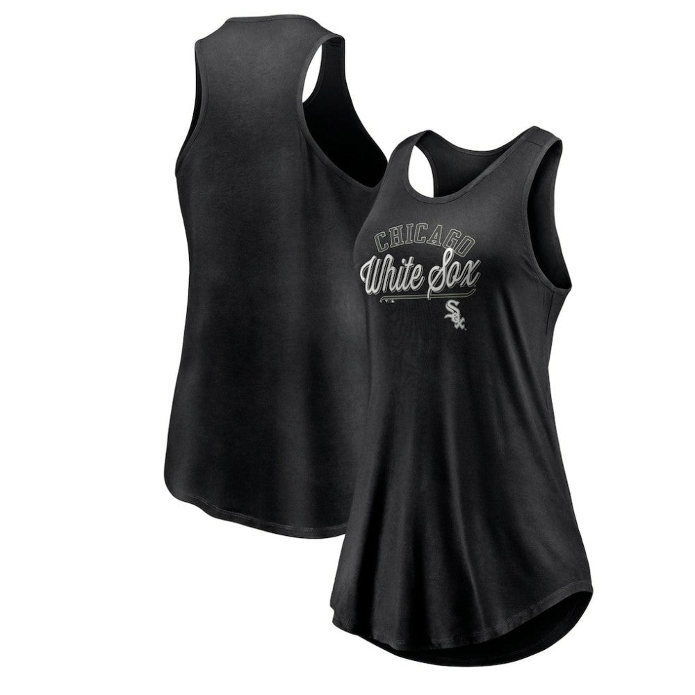 MLB Chicago White Sox Fanatics Women's Simplicity Swing Racerback Scoop Neck Tank Top