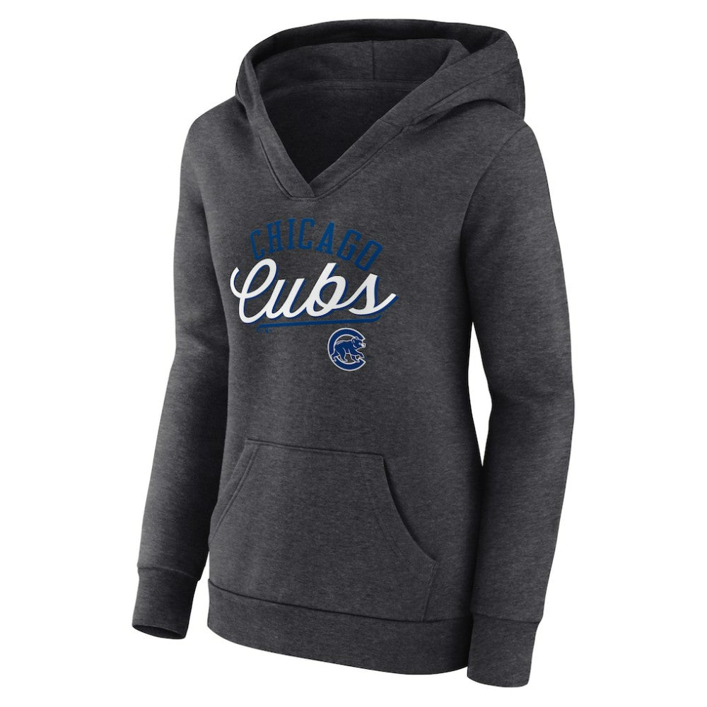 MLB Chicago Cubs Fanatics Women's Simplicity Crossover V-Neck Pullover Hoodie