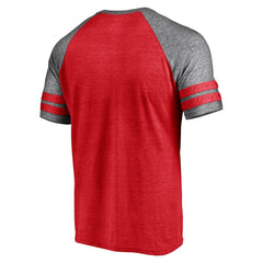 MLB Minnesota Twins Fanatics Utility Two-Stripe Raglan Tri-Blend T-Shirt