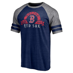 MLB Boston Red Sox Fanatics Utility Two-Stripe Raglan Tri-Blend T-Shirt