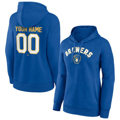 MLB Milwaukee Brewers Women's Personalized Cooperstown Collection Winning Streak Pullover Hoodie