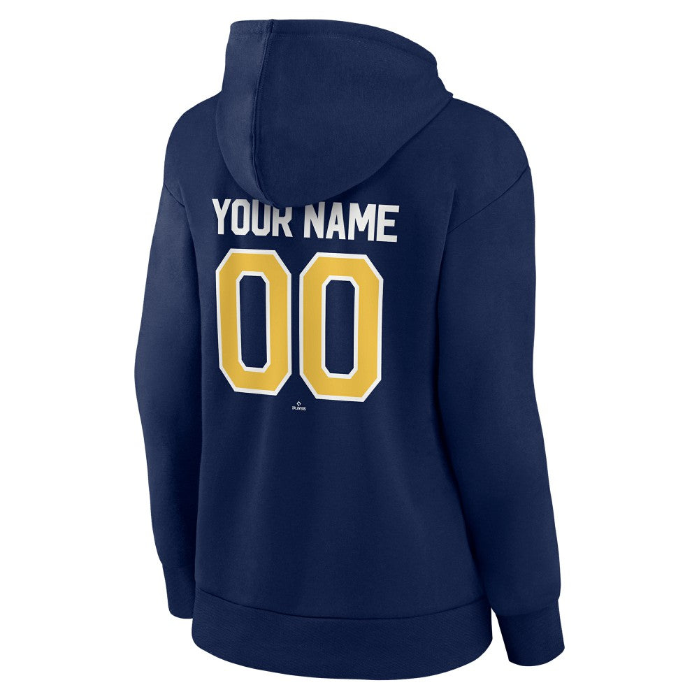 MLB Milwaukee Brewers Women's Personalized Team Winning Streak Pullover Hoodie