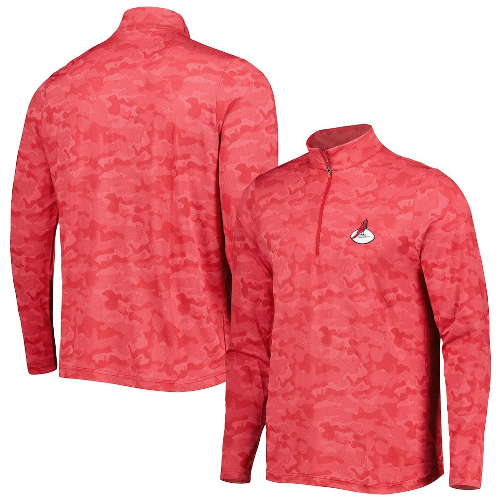 Antigua Brigade Throwback Quarter-Zip Top - Arizona Cardinals