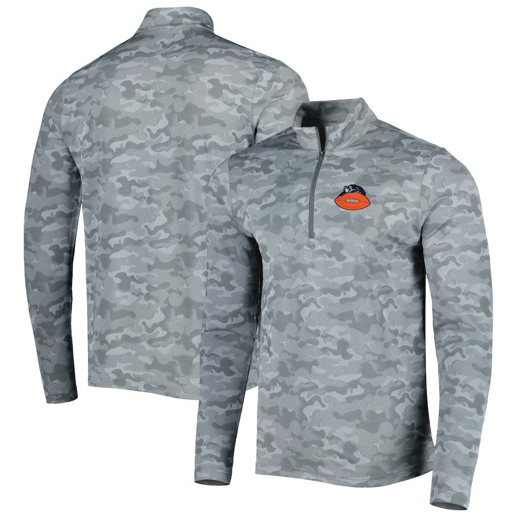 Antigua Brigade Throwback Quarter-Zip Top - Chicago Bears