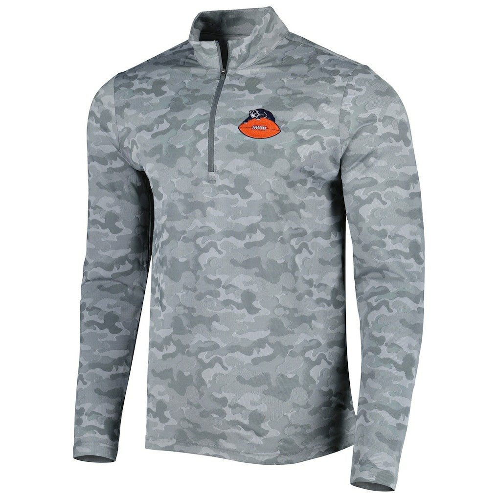 Antigua Brigade Throwback Quarter-Zip Top - Chicago Bears