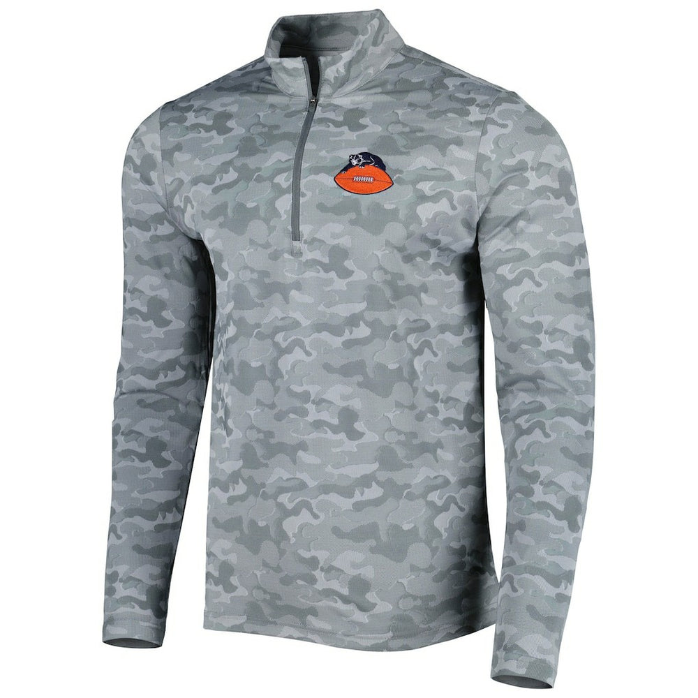 Antigua Brigade Throwback Quarter-Zip Top - Chicago Bears