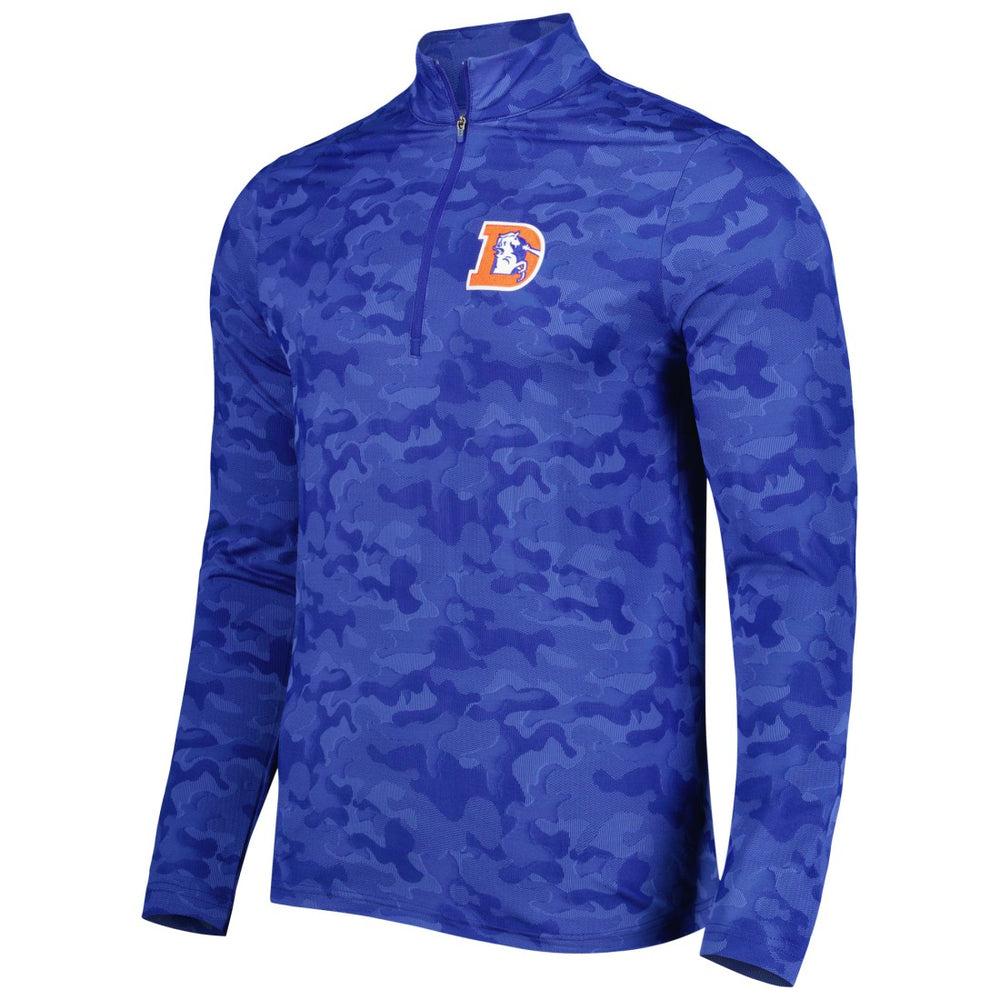Antigua Brigade Throwback Quarter-Zip Top - Denver Broncos