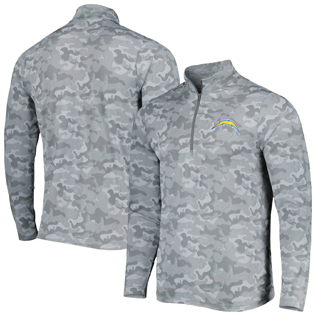 Antigua Brigade Quarter-Zip Sweatshirt - Los Angeles Chargers