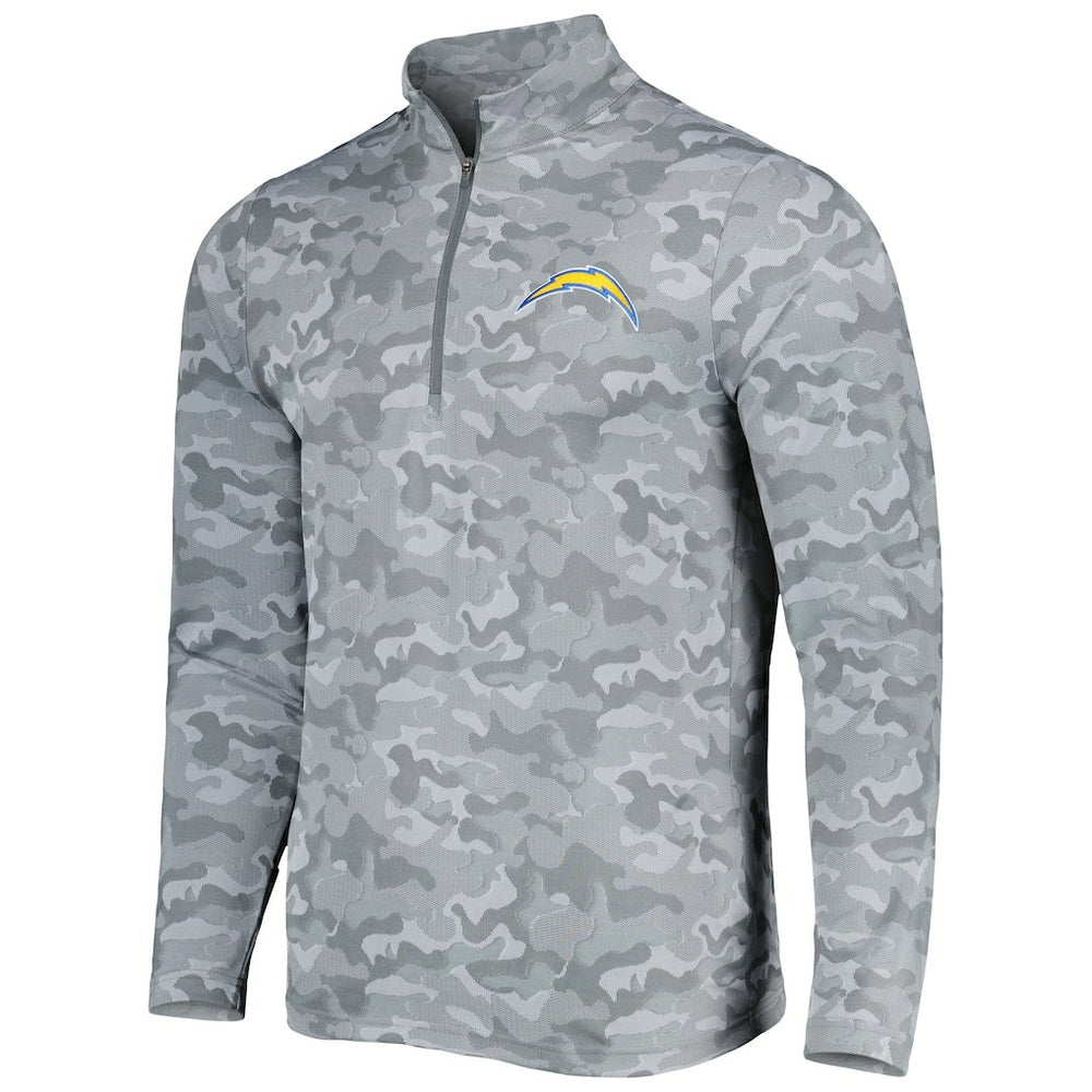 Antigua Brigade Quarter-Zip Sweatshirt - Los Angeles Chargers