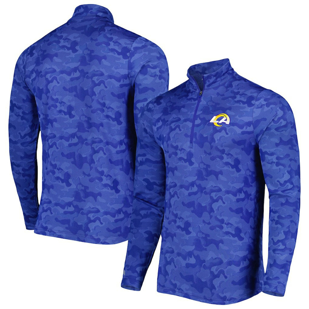 Antigua Brigade Quarter-Zip Sweatshirt - Los Angeles Rams