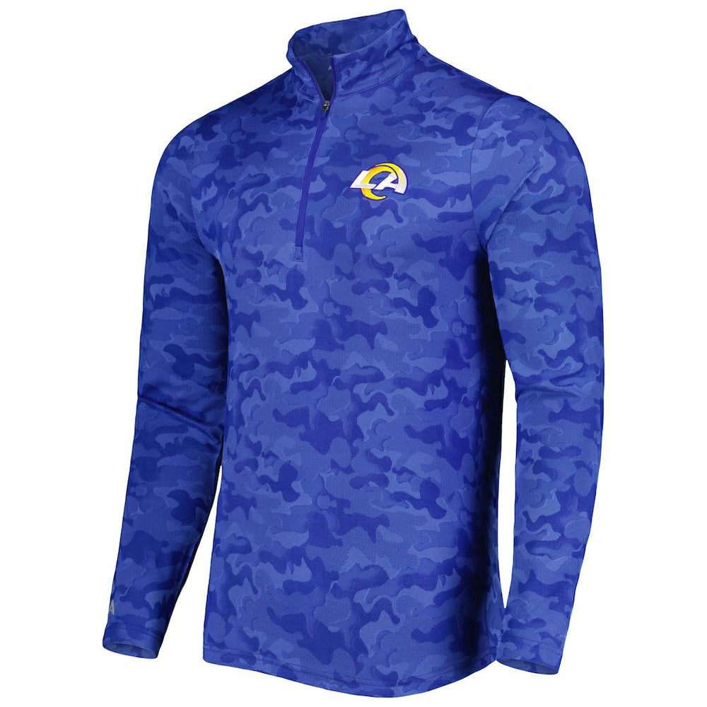 Antigua Brigade Quarter-Zip Sweatshirt - Los Angeles Rams
