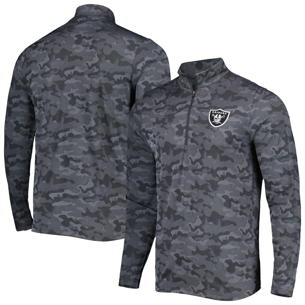 Antigua Brigade Quarter-Zip Sweatshirt - Las Vegas Raiders